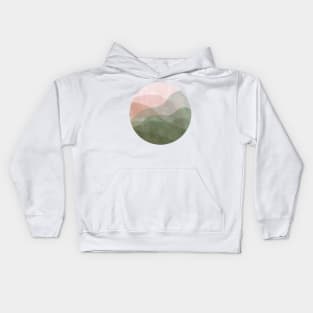 Watercolor Rolling Landscape Kids Hoodie